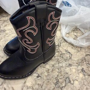 Kids Black Cowboy Boots